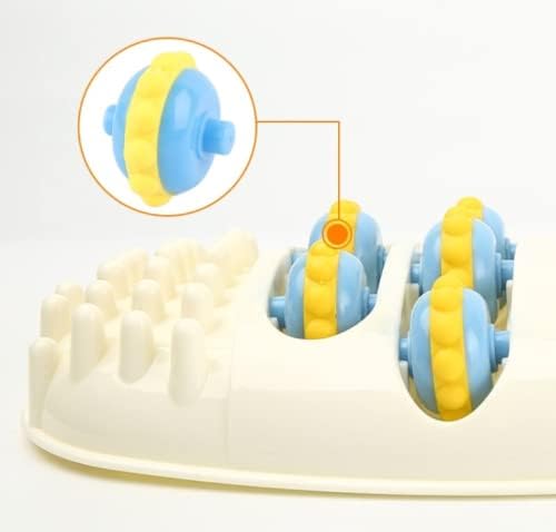 Oval Shape Foot Massager Roller Wheel Massager Feet Care Pain Relief with 4 Row Rollers Acupoint Relaxation Tool (1 Pcs)