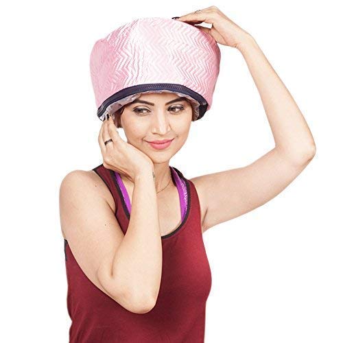 Hair Care Thermal Head Spa Cap Treatment with Beauty Steamer Nourishing Heating Cap, Spa Cap For Hair, Spa Cap Steamer For Women (PINK)