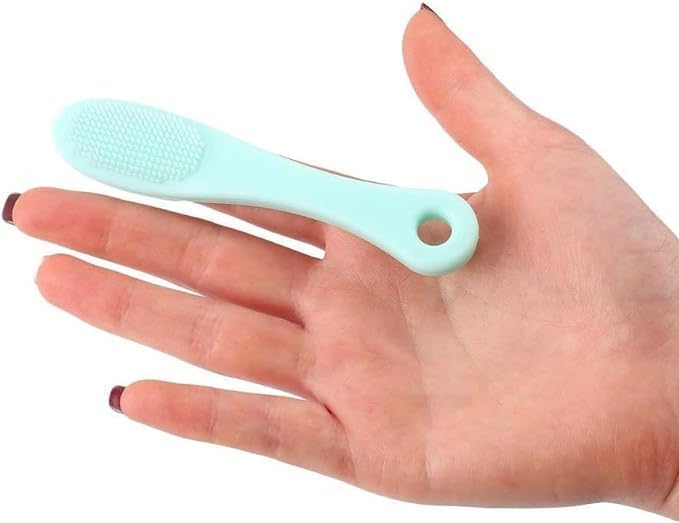 Silicone Face Cleaner Blackhead Remover Brush Cleanser Nose Pore Finger Scruber Tool Facial Skin Cleaner Massage Brush (PACK OF 2)(FINGER_BRSH)