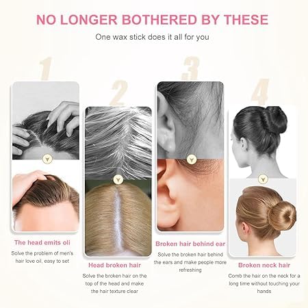 Hair Wax Stick, Long Lasting Styling Hair Gel Stick, for Fly Away and Edge Frizz