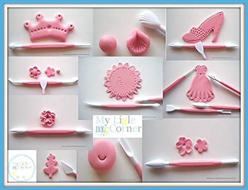 Plastic Ceramic Pottery Tools Set of 8, Carving Double Heads Clay Modelling, Sculpting, Shaping, Fondant Cake Decorating, Polymer Tools for Art & Craft Supplies for Kids, Artist (Random Color)