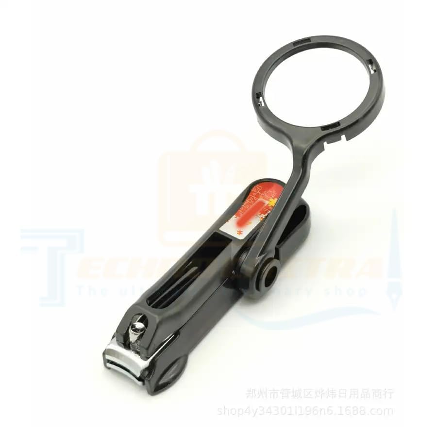 Magnifying Nail Cutter with 3X Zoom Lens | Precision Nail Clipper with Enhanced Visibility for Fingernails & Toenails | Stainless Steel Professional Nail Care Tool for Seniors & Adults