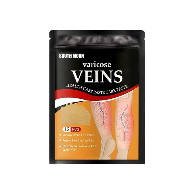 Veins Patches Dredge Vein Smoothing Varicose Veins Reduce Swelling Relieve Pain Instant Relief From Muscular Pain Improve Blood Circulation Skin Friendly (12pcs)