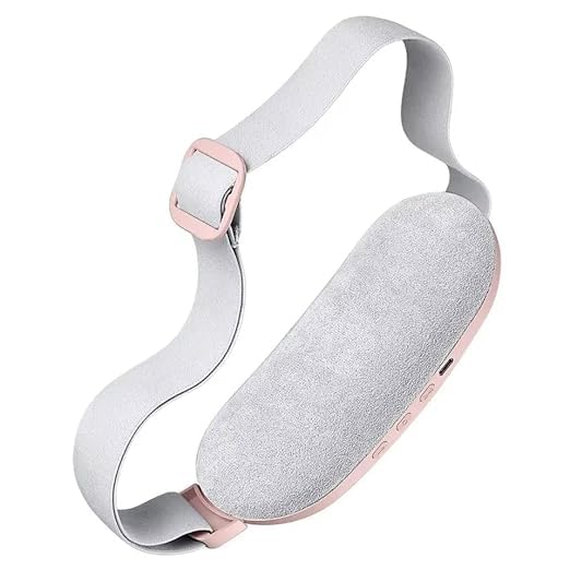Women's Portable Cordless Heating, Massage Pad for Menstrual Cramps Relief for Stomach (Pink )