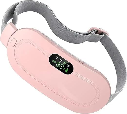 Women's Portable Cordless Heating, Massage Pad for Menstrual Cramps Relief for Stomach (Pink )