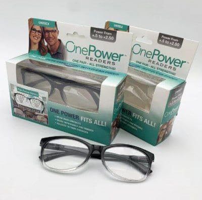 One Power Readers Auto Focus Reading Glasses, Computer Screens Unisex Adjustable Eye Glasses, Flex Focus Auto Adjusting Optic for Women and Men Magnifying Readers (pcs 1)