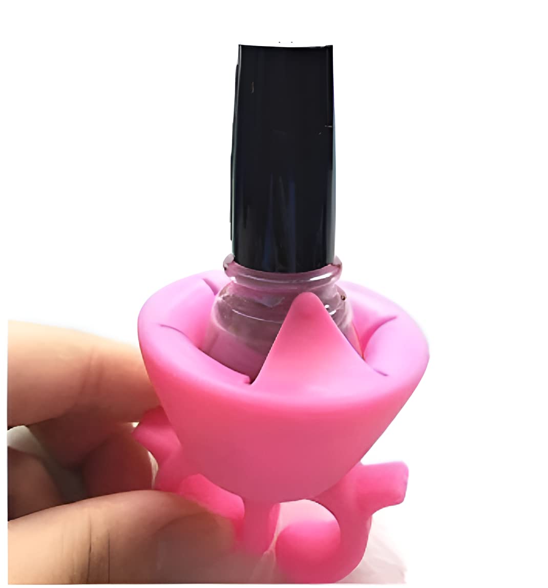 Nail Polish Lipstic Stand For Women Differs In Light Weight | Fingernail painting tool/Silicone anti spill bottle stand,/ Wearable nail polish holder (Multicolor)