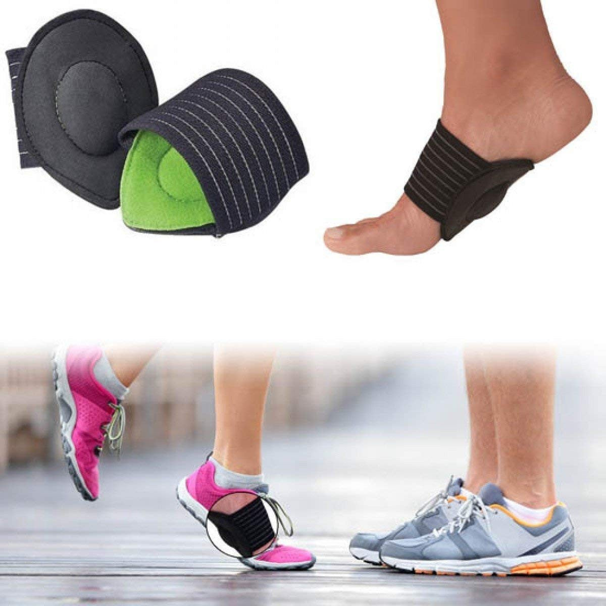 1 Pair Foot Support Strutz Cushioned Arch Helps Decrease Plantar Fasciitis Pain and OTG Adapter