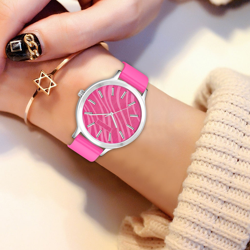 LOREM Pink Stylish Dial Analog Watch for Women LR350