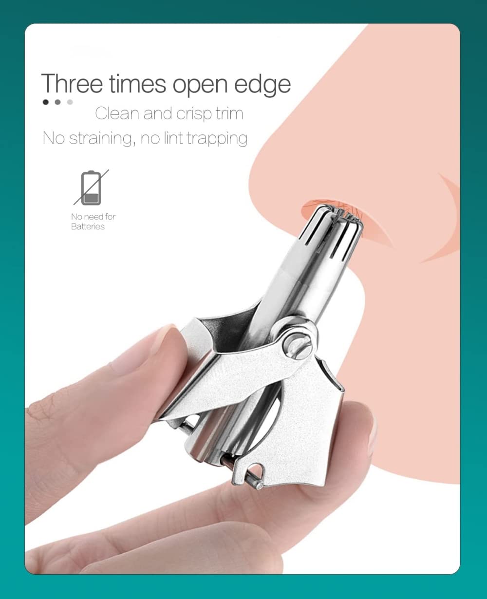 Manual Nose Trimmer Nasal Hair Trimmer For Men Mini Portable Nose Hair Cutter Painless Waterproof Steel Nose Hair Remover For Women (1 Pc,Not Electric)