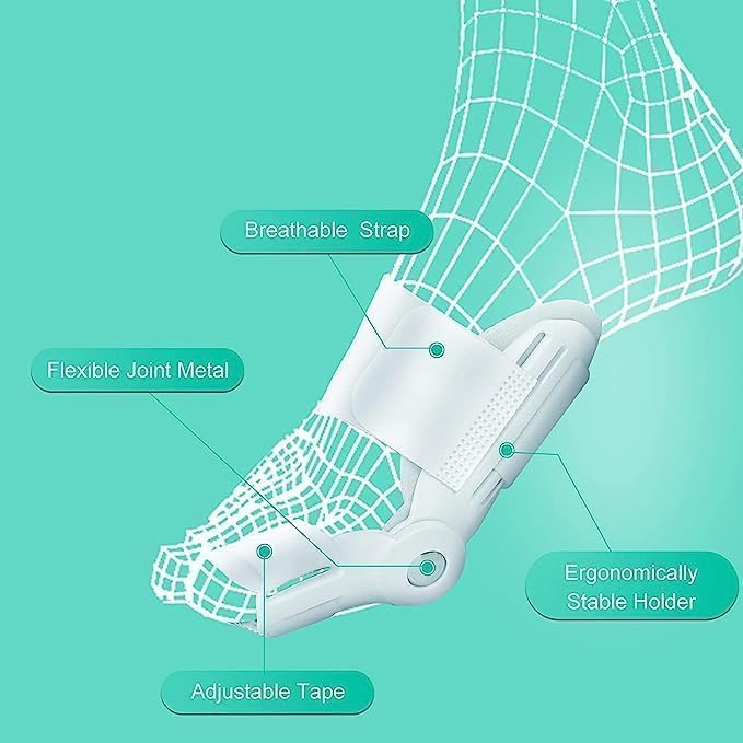 Bunion Corrector for Women Men, Orthopedic Toe Straightener Splint with Fracture Support and Pain Relief, Adjustable Design for Right/Left Foot Alignment, White, 1