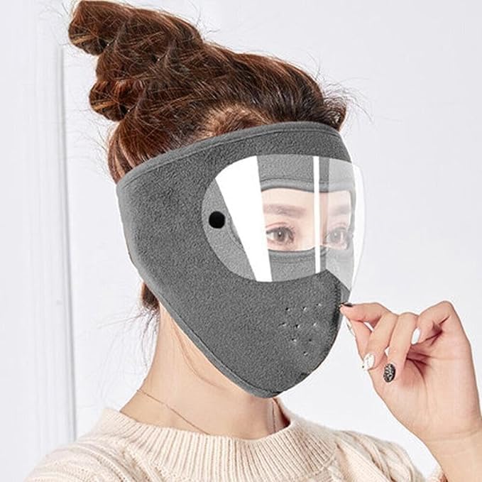 Cotton Unisex Winter Face Mask Windproof, Sun Protection Warm Eye Protection Screen Goggles Cycling And Bike Mask For Women And Men