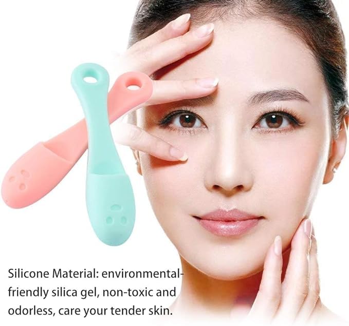 Silicone Face Cleaner Blackhead Remover Brush Cleanser Nose Pore Finger Scruber Tool Facial Skin Cleaner Massage Brush (PACK OF 2)(FINGER_BRSH)