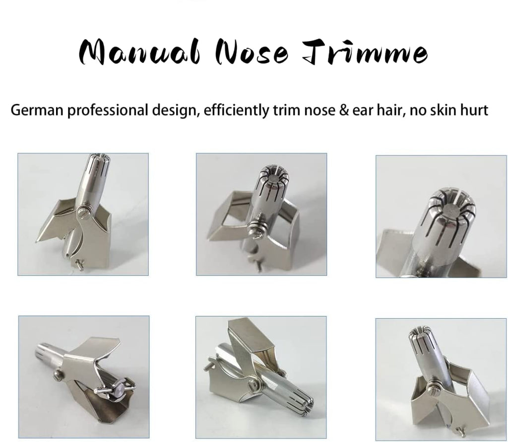 Manual Nose Trimmer Nasal Hair Trimmer For Men Mini Portable Nose Hair Cutter Painless Waterproof Steel Nose Hair Remover For Women (1 Pc,Not Electric)