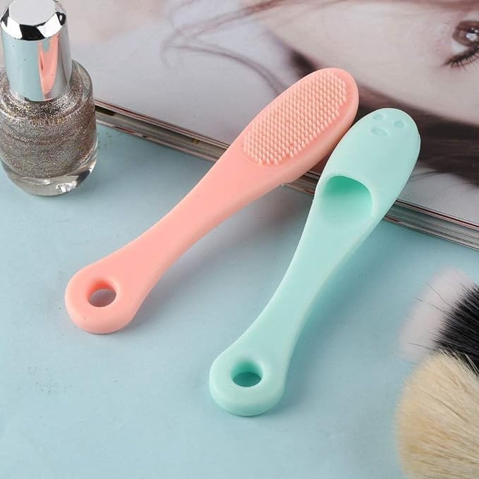 Silicone Face Cleaner Blackhead Remover Brush Cleanser Nose Pore Finger Scruber Tool Facial Skin Cleaner Massage Brush (PACK OF 2)(FINGER_BRSH)