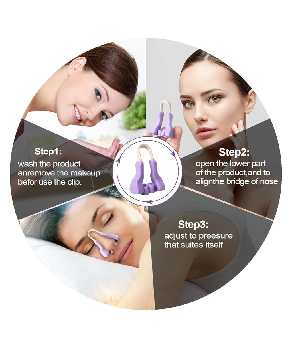 Silicone Nose Shaper Clip Nose Corrector Device for Nose Bridge Straightening and Lifting - Soft and Safe Non Surgical Nose Up Beauty Tool (Pack of-1)