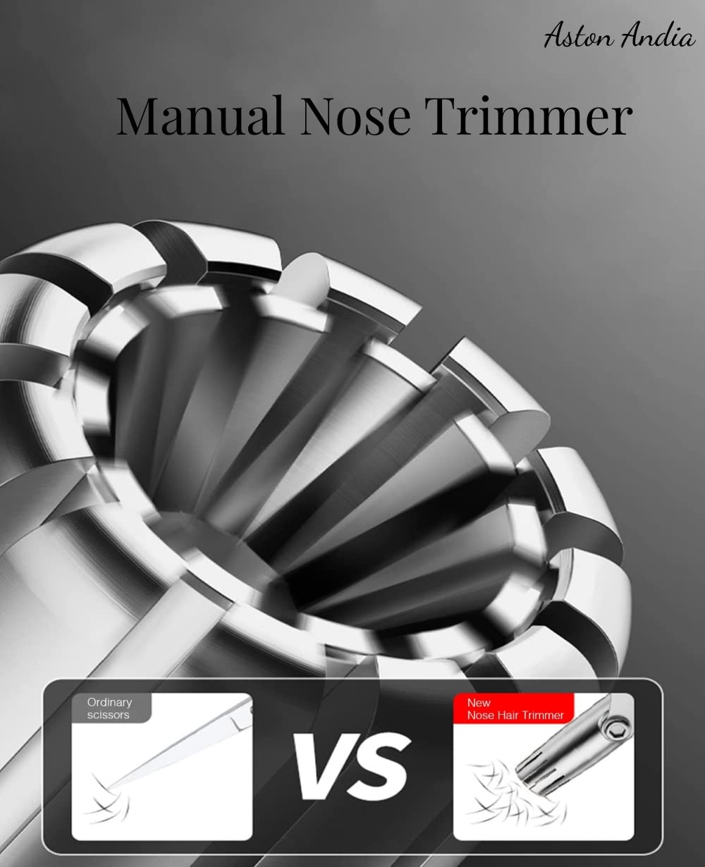 Manual Nose Trimmer Nasal Hair Trimmer For Men Mini Portable Nose Hair Cutter Painless Waterproof Steel Nose Hair Remover For Women (1 Pc,Not Electric)