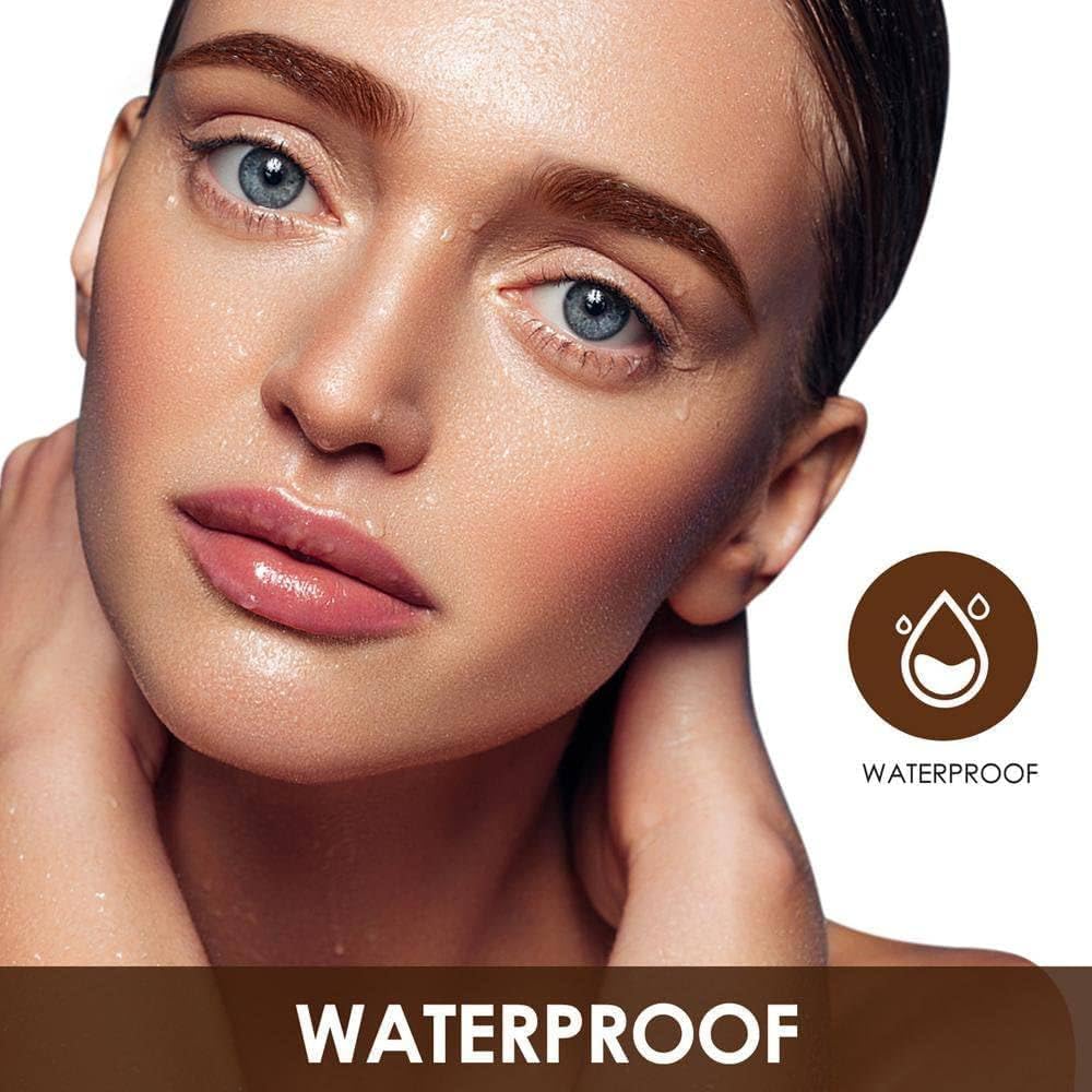 Eyebrow Stamp Shaping Stencil Kit with Reusable Eyebrow Stencils Sticker,1 Double-End Brush and 1 Sponge Applicator,1 Razor,Long-Lasting Waterproof Eyebrow Kit