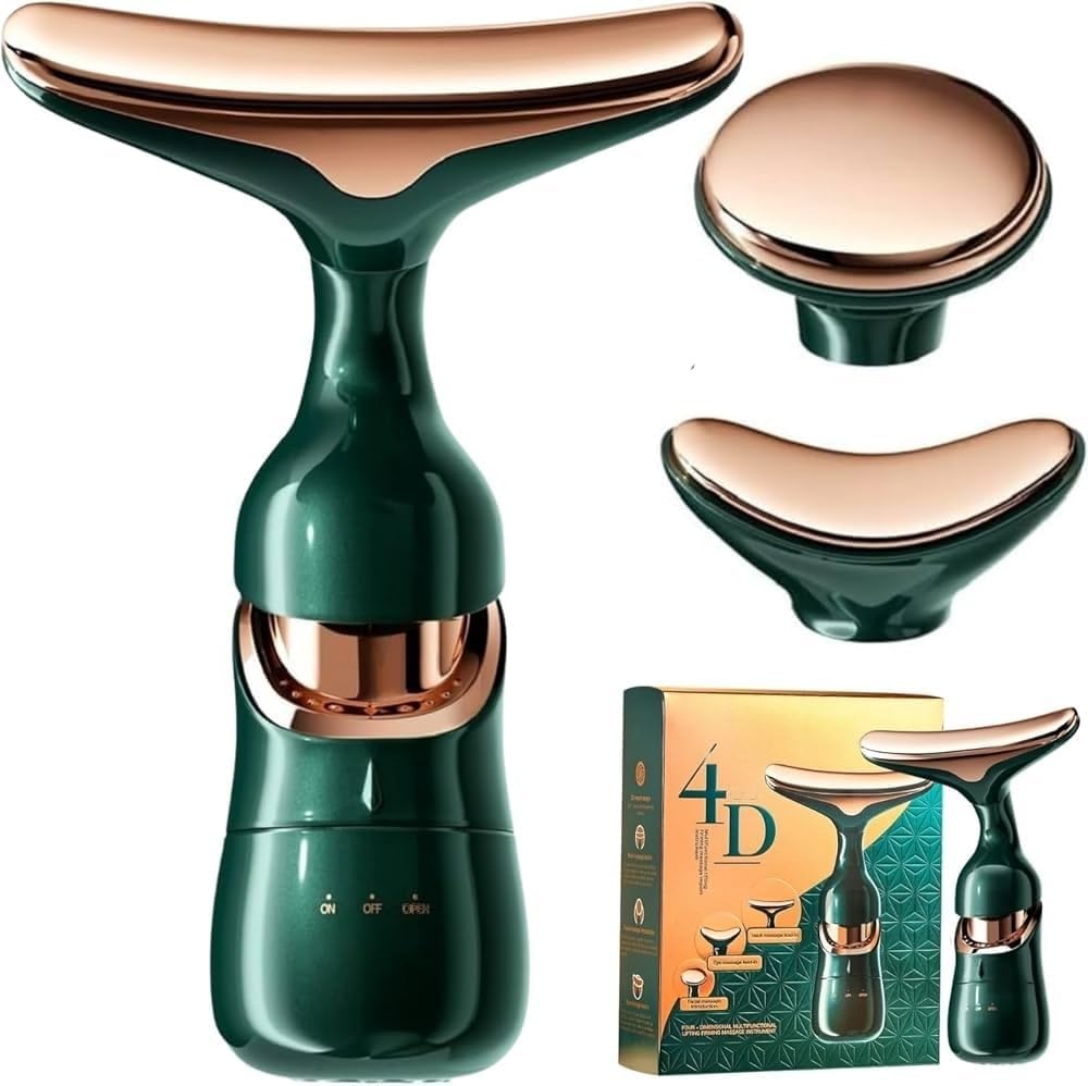 Facial Massager for Face and Neck,3-in-1 Face Massager for Women, Anti Wrinkle & Aging Facial and Neck Massage Kit with 3 Massage Modes for Skin Care,Improve,Firm (Original)