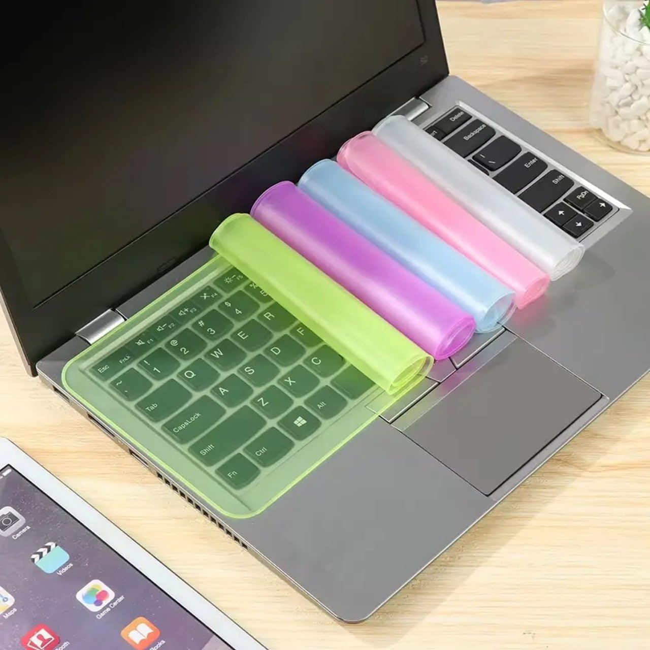 Silicone Keyboard Protector Mat Universal, Durable, Transparent (Multi Color)