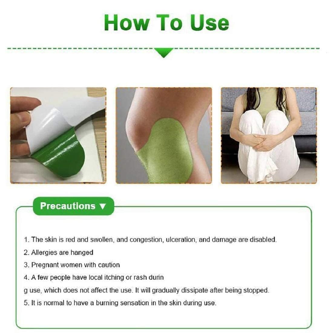 Herbal Knee Pain Relief Patches Arthritis Inflammation Patch Sticker | Instant Relief from Pain | Joint Pain Relief Products Natural Wormwood Extract Patch for Knee (PACK OF -20)