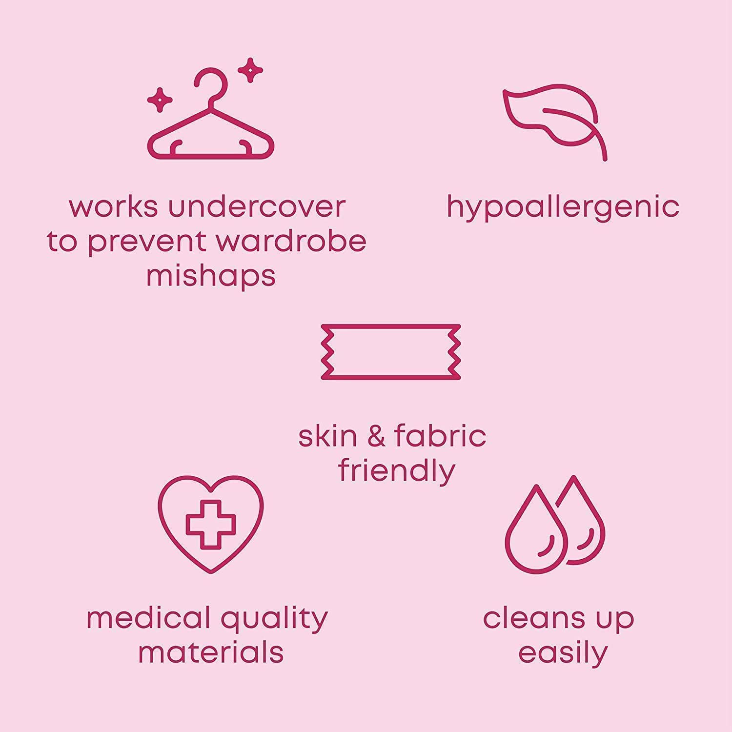 Double Sided Tape For Fashion Clothes & Body Tape | Strong Multi Use Transparent Clear Color | Fabric And Skin Friendly For All Skin For All Occasion (36 Pcs Body Tap) PACK OF 2