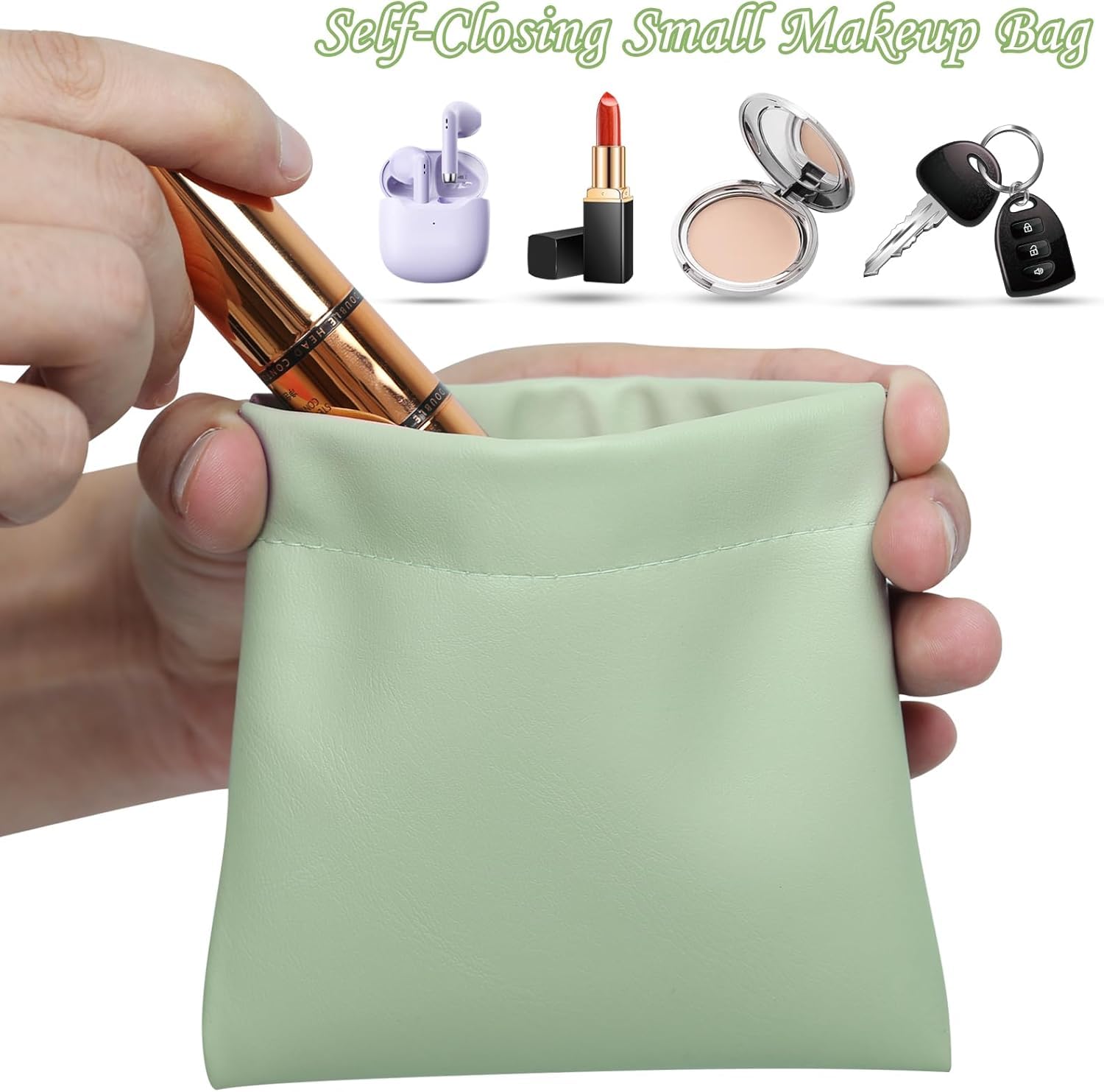 4 Pieces Small Makeup Pouches - Mini Lipsticks Holder Case - Travel Cosmetic Accessories Storage Pouch (Multicolor)