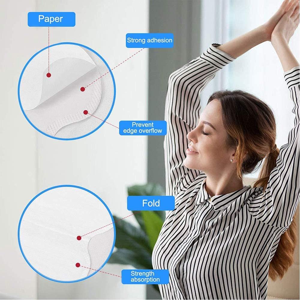 Underarms Sweat Pads Disposable Highly Absorbent Sweat Pads Cotton Anti Allergic, Anti Bacteria, Anti Smell For Men And Women (Pack of 20)