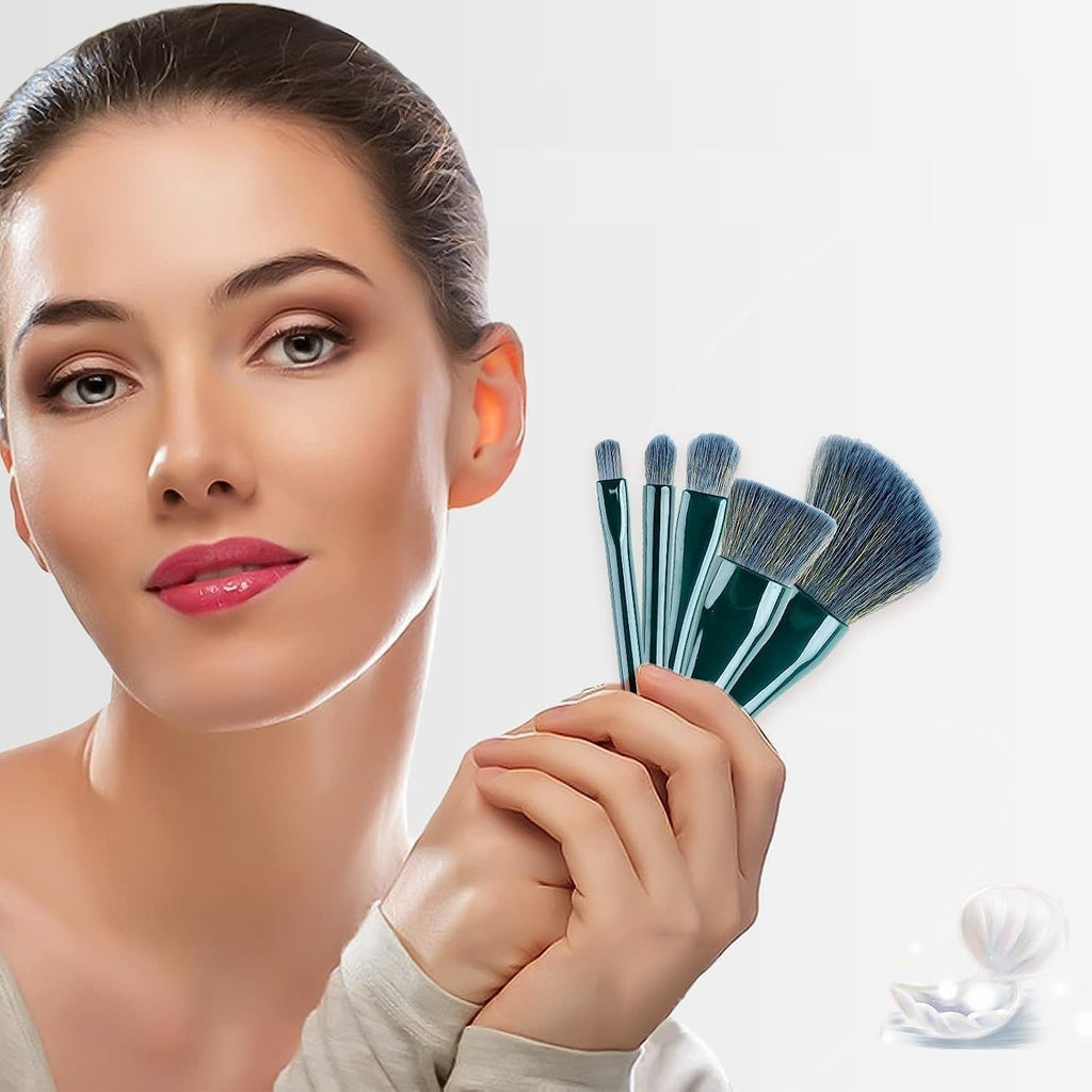 5 Pcs Makeup Brush Set for Foundation, Blush, Eyeshadow & Powder