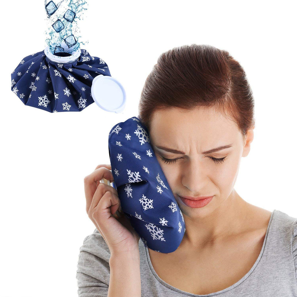 Hot Water Bag Ice Bag for Pain Relief 9Inch Ice Pack Bag for Pain Relief Cold Water Bags for First Aid Sports Injury Neck Knee for Pain Solve And Cold Therapy Comes with Leak-free Closure (Pack Of 1)