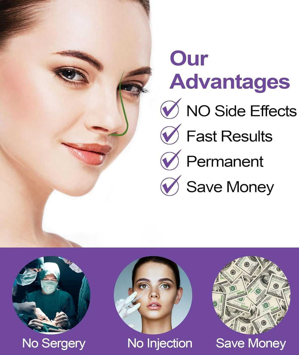 Silicone Nose Shaper Clip Nose Corrector Device for Nose Bridge Straightening and Lifting - Soft and Safe Non Surgical Nose Up Beauty Tool (Pack of-1)