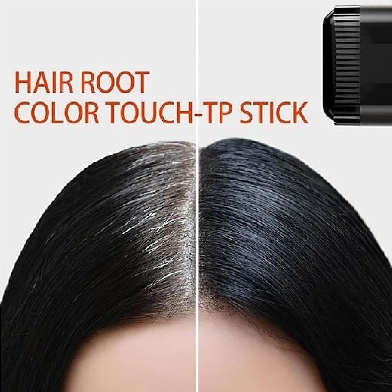 New Hair Color Comb Stick, Waterproof and Sweat-Proof Grey Hair Coverage for Men & Women, Easy Application BLACK (BLACK)