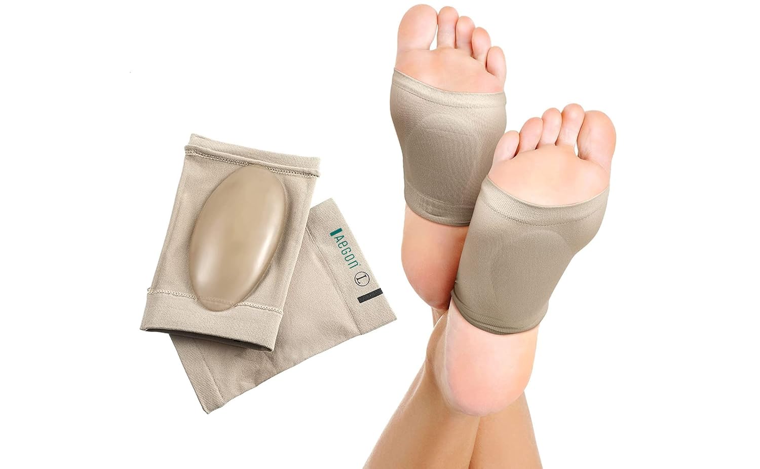 Flat Foot Arch Support for Men & Women | Medial Arch Support for Flat Feet Correction Sleeve with Cushion | Plantar Fasciitis Leg Foot Pain Relief Product | Foot Care for Orthopedic Shoes Slippers, Free Size - 1 Pair