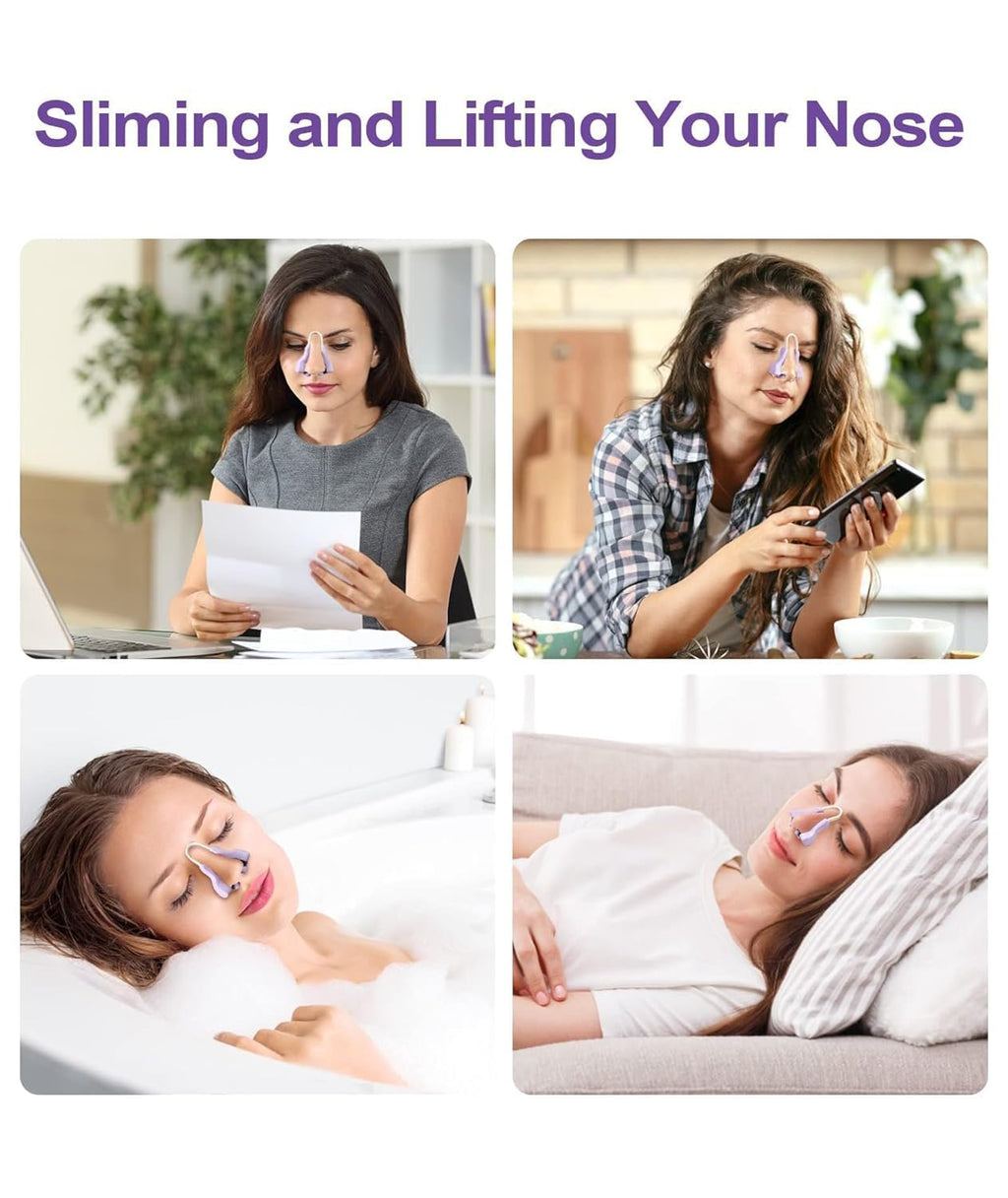 Silicone Nose Shaper Clip Nose Corrector Device for Nose Bridge Straightening and Lifting - Soft and Safe Non Surgical Nose Up Beauty Tool (Pack of-1)