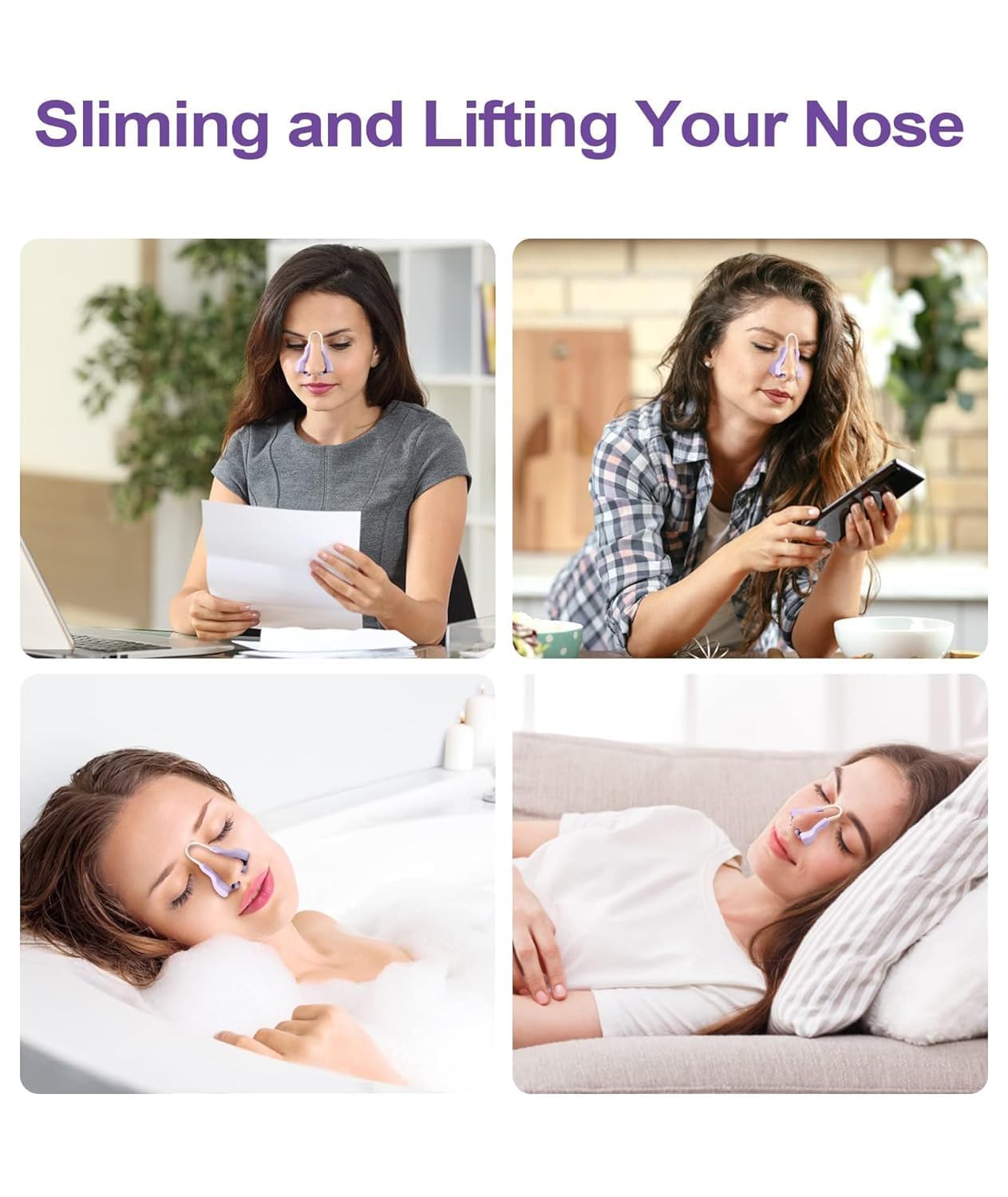 Silicone Nose Shaper Clip Nose Corrector Device for Nose Bridge Straightening and Lifting - Soft and Safe Non Surgical Nose Up Beauty Tool (Pack of-1)