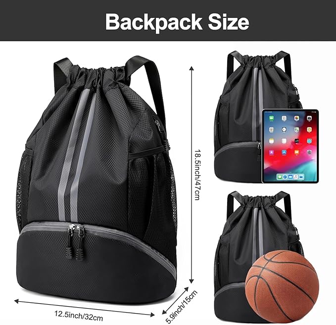 Bag For Sports Gym Drawstring Backpack For Men Women