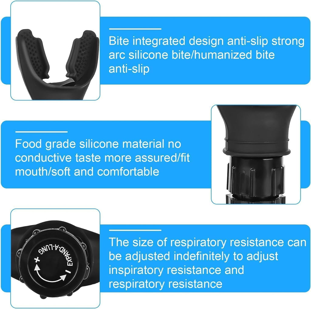 Portable Breathing & Muscle Trainer with Adjustable Resistance | Boost Strength & Endurance | Easy to Clean & Use for Better Fitness Performance