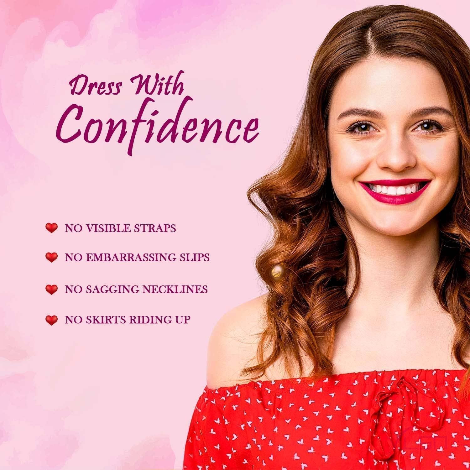 Double Sided Tape For Fashion Clothes & Body Tape | Strong Multi Use Transparent Clear Color | Fabric And Skin Friendly For All Skin For All Occasion (36 Pcs Body Tap) PACK OF 2