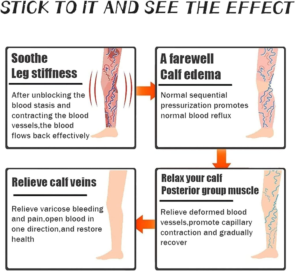 Veins Patches Dredge Vein Smoothing Varicose Veins Reduce Swelling Relieve Pain Instant Relief From Muscular Pain Improve Blood Circulation Skin Friendly (12pcs)