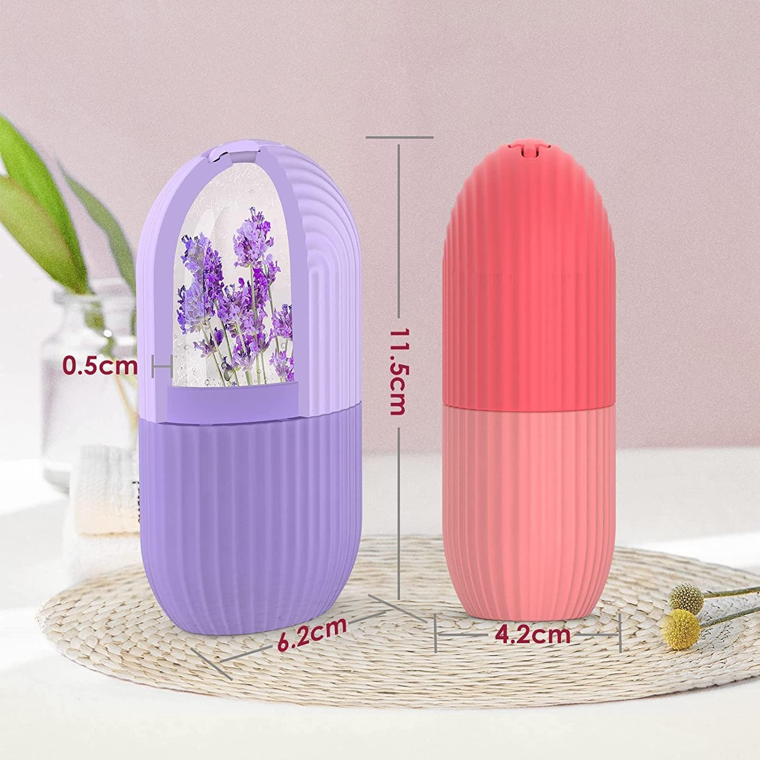 Ice Face Roller Silicone Facial Cube for Eyes Neck Massage Remove Dark Circle Pore Shrink Face Beauty Skin Care Ice Mould Kitchen Tools (Multicolor)