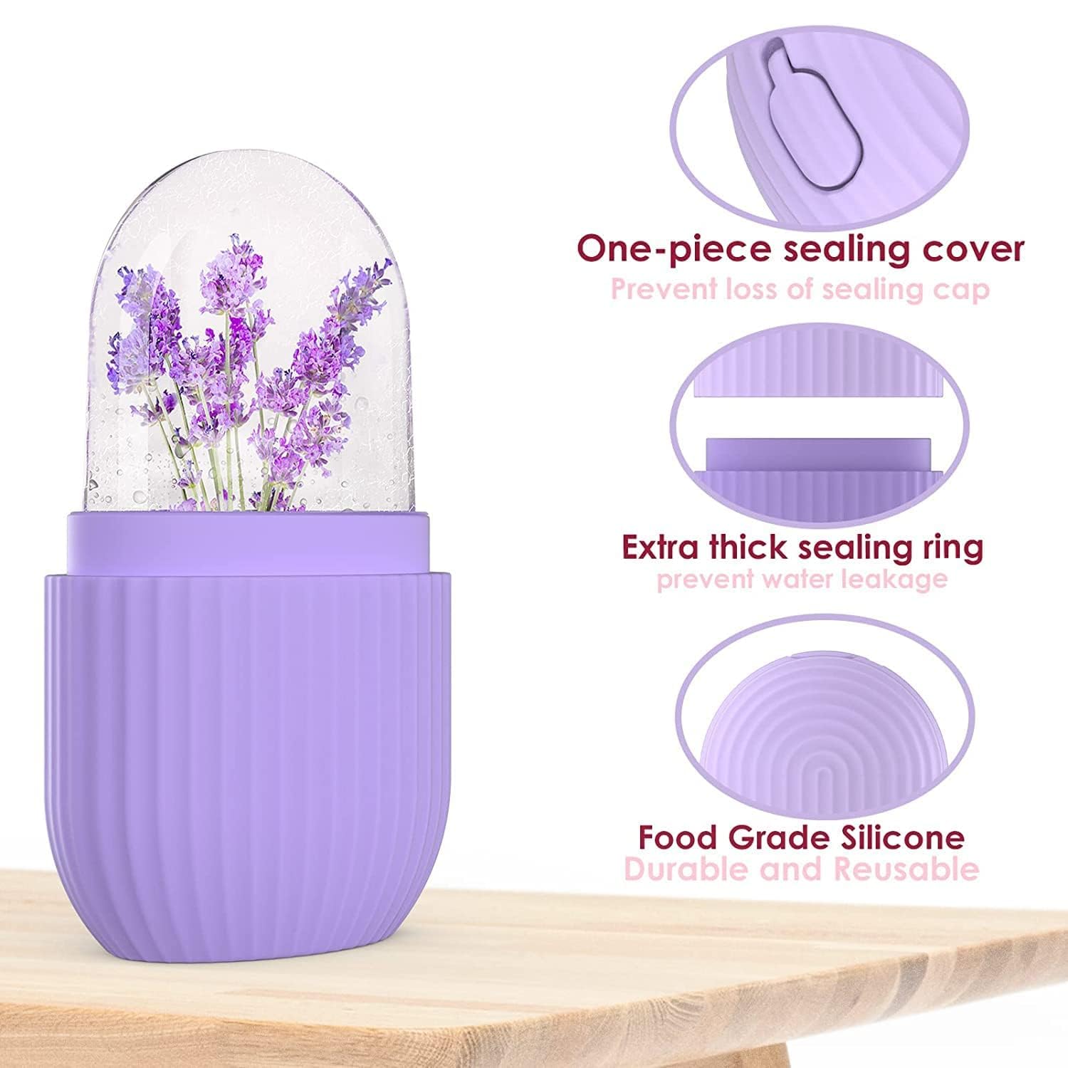 Ice Face Roller Silicone Facial Cube for Eyes Neck Massage Remove Dark Circle Pore Shrink Face Beauty Skin Care Ice Mould Kitchen Tools (Multicolor)