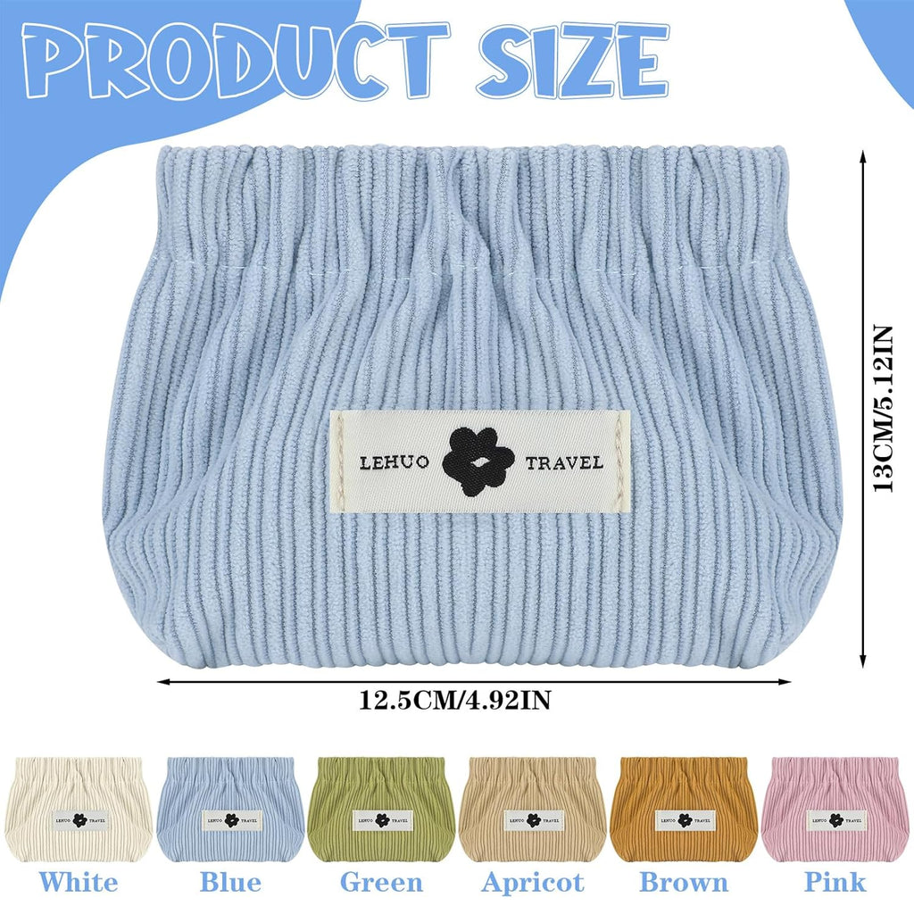 6PCS Corduroy Storage Bag For Cosmetic And Jewelry Storage