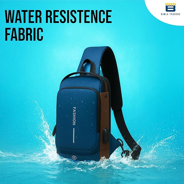 Anti-Theft Sling Bag for Men & Women |Waterproof Crossbody Chest Bag with Lock| Lightweight Shoulder Daypack |for Travel, Work, and Daily Use