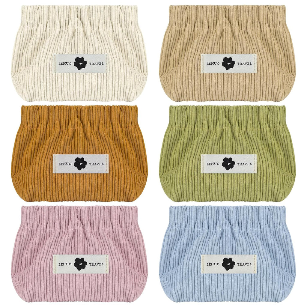 6PCS Corduroy Storage Bag For Cosmetic And Jewelry Storage