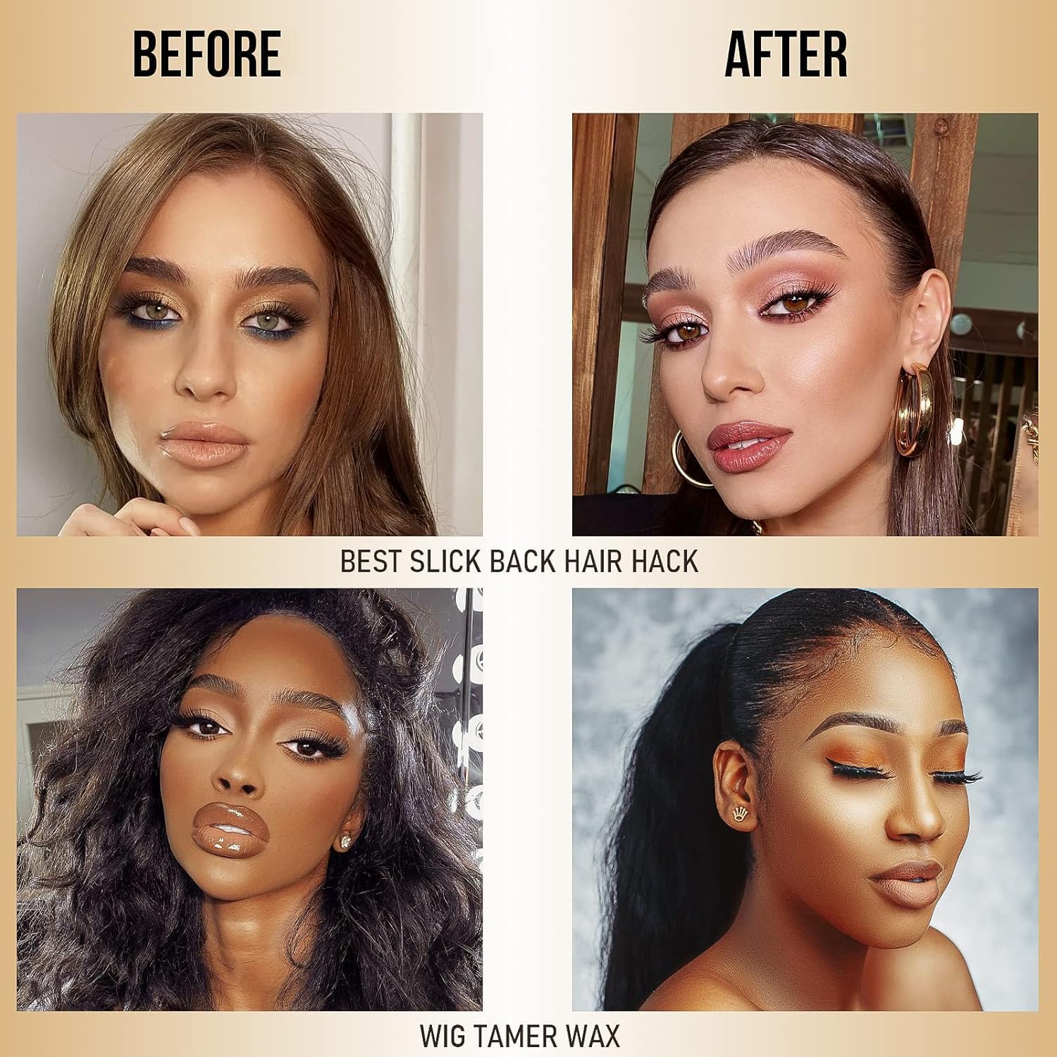 Hair Wax Stick for Women & Men - Anti-Frizz and Fly Away Hair Tamer