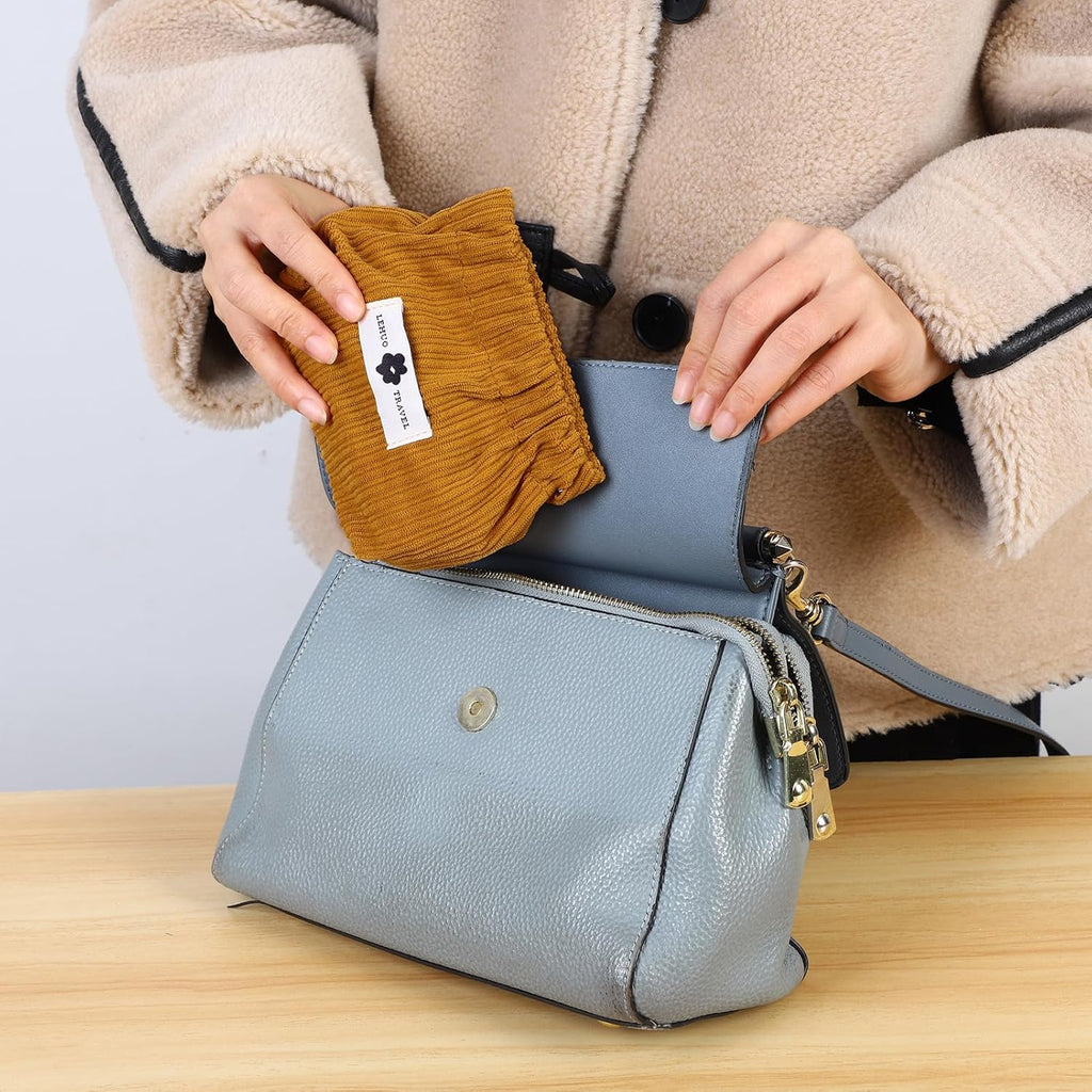 6PCS Corduroy Storage Bag For Cosmetic And Jewelry Storage