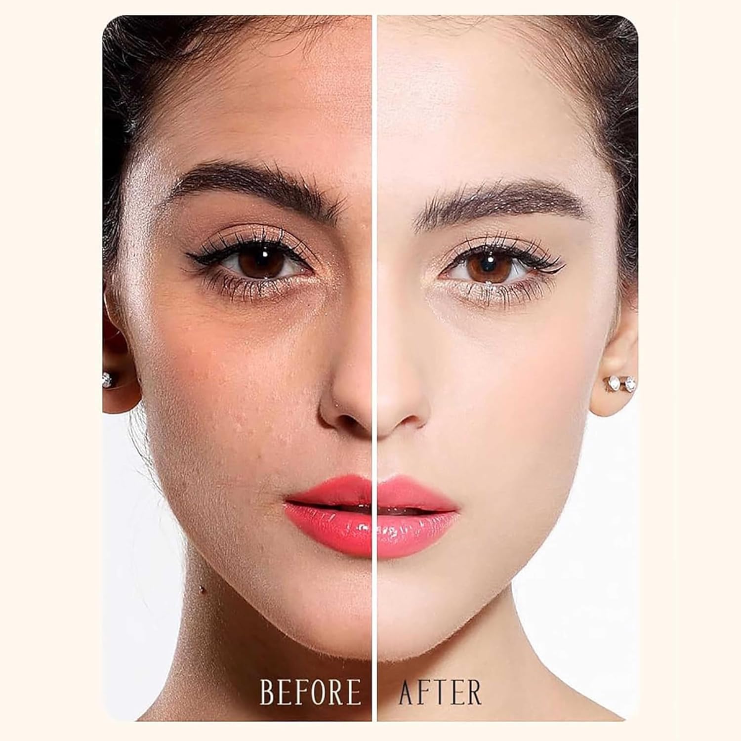 Foundation for Women 2 in 1 Foundation Stick with Built in Brush, Cream Foundation for Women, Makeup Long Lasting Foundations Concealers, Blendable & Lightweight Face Makeup (Natural, 1 PCS)