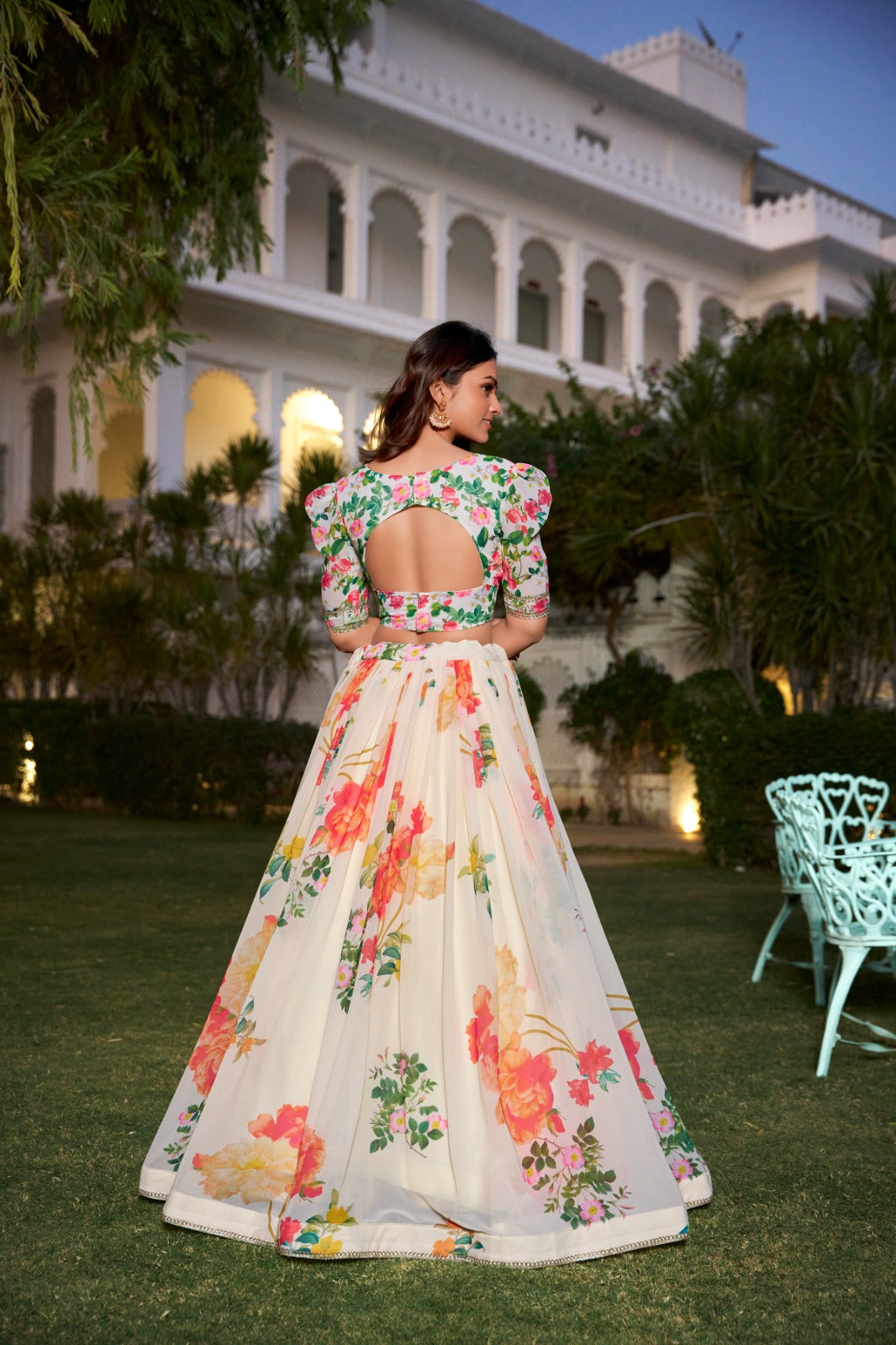 Lehenga Choli - Celebrate the Season in Style: Floral Print Georgette Lehengas That Capture the Essence of Nature