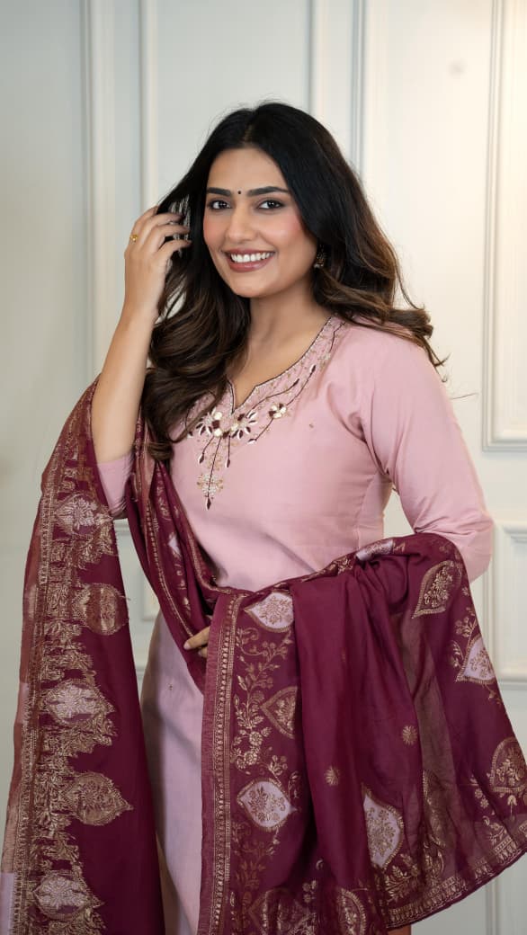 Trend Setter Designer Kurti Pent Dupatta Set