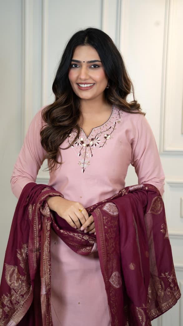 Trend Setter Designer Kurti Pent Dupatta Set